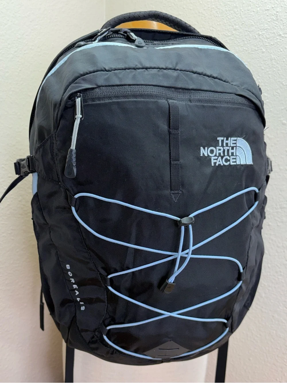 The North Face Borealis Backpack Black Blue FlexVent Laptop School Travel 28L